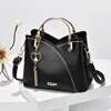 Leather Purse Block Satchel Shoulder Bag