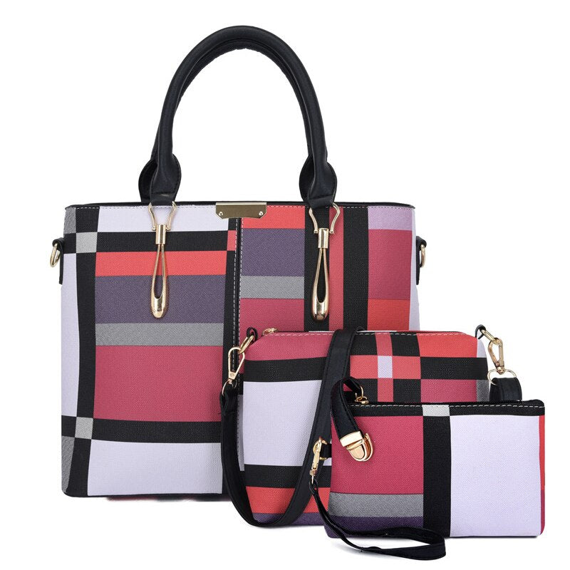 Luxury Handbags Plaid Women