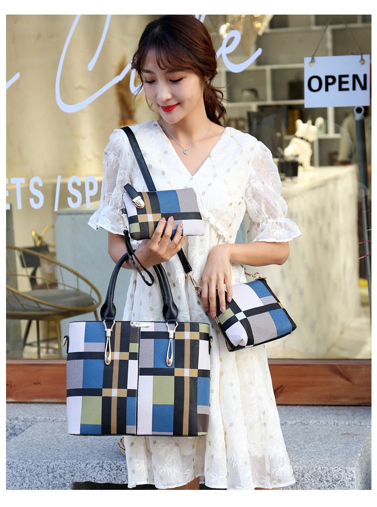 Luxury Handbags Plaid Women