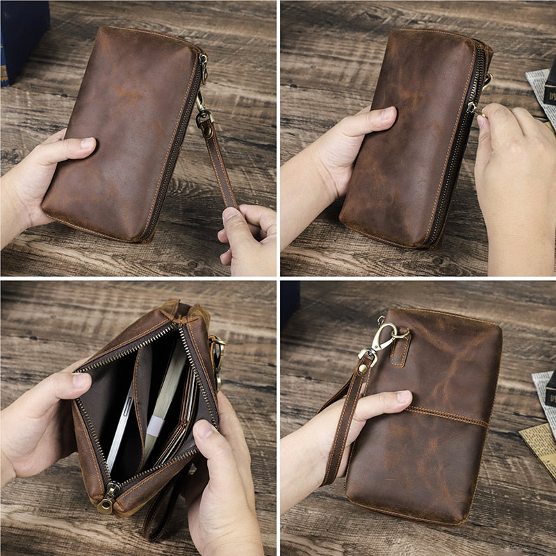 Genuine Leather Clutch Wallet Bag