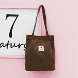 Casual Foldable Corduroy Shopping Bag