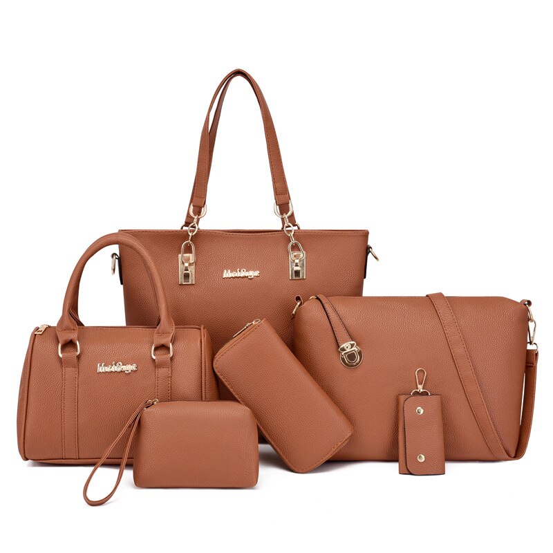 Six Piece Set  Leather  Bags