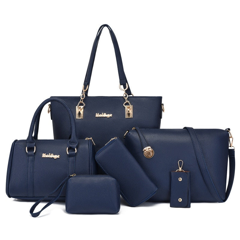 Six Piece Set  Leather  Bags