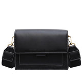 Contrast Color Leather Crossbody Bags